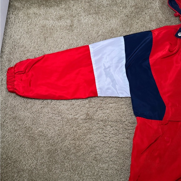 Red Colorblock Windbreaker - Picture 2 of 5